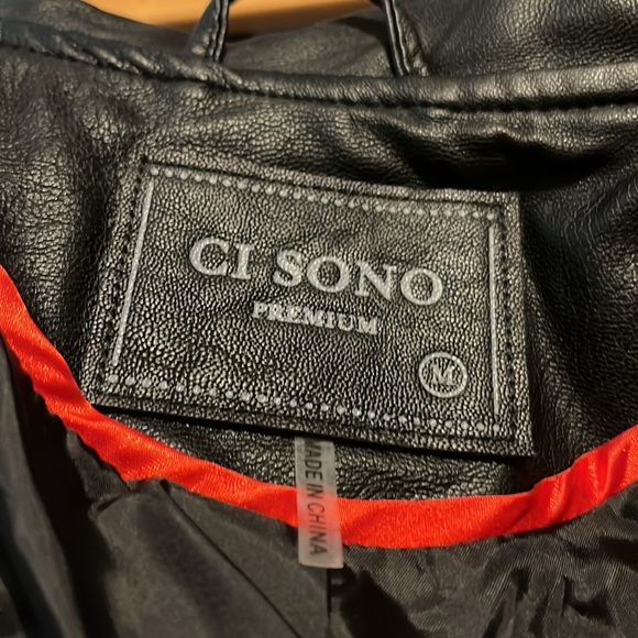 NWT black faux leather fall jacket size M - Picture 5 of 7